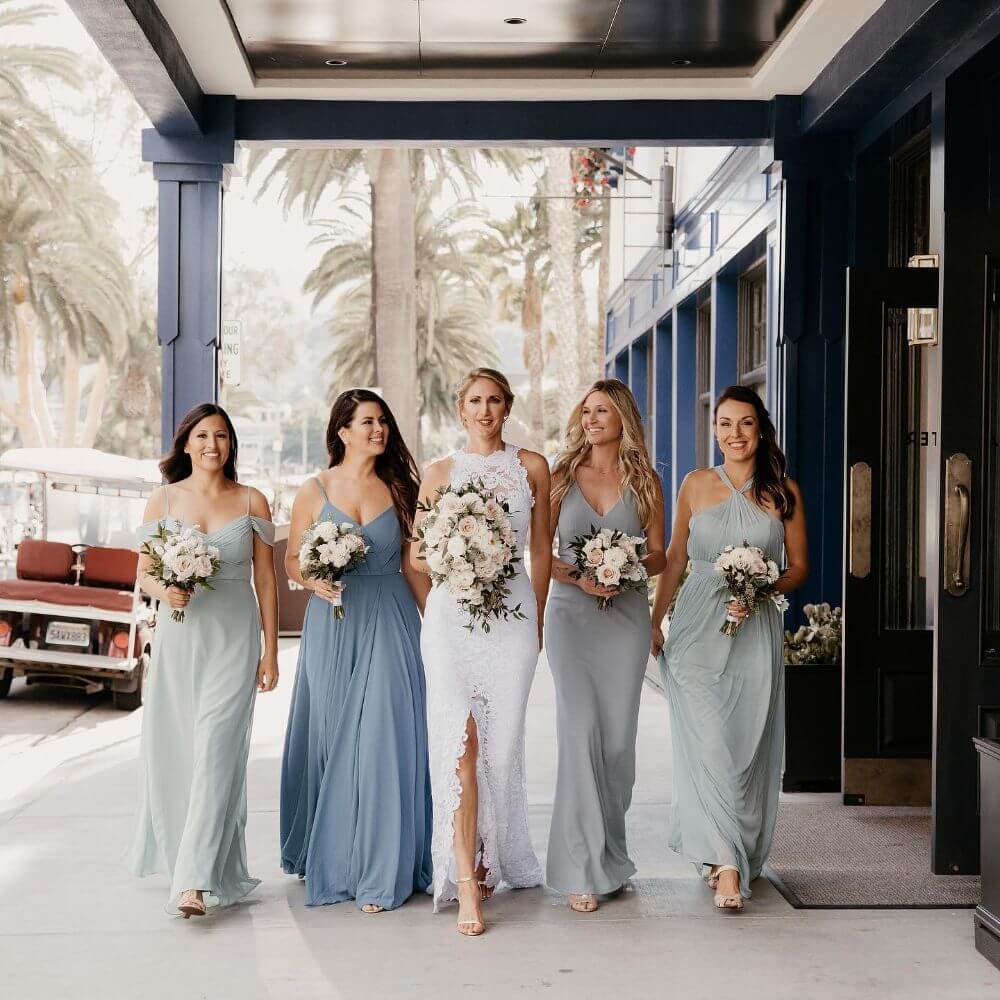 Dusty Blue Color Dress