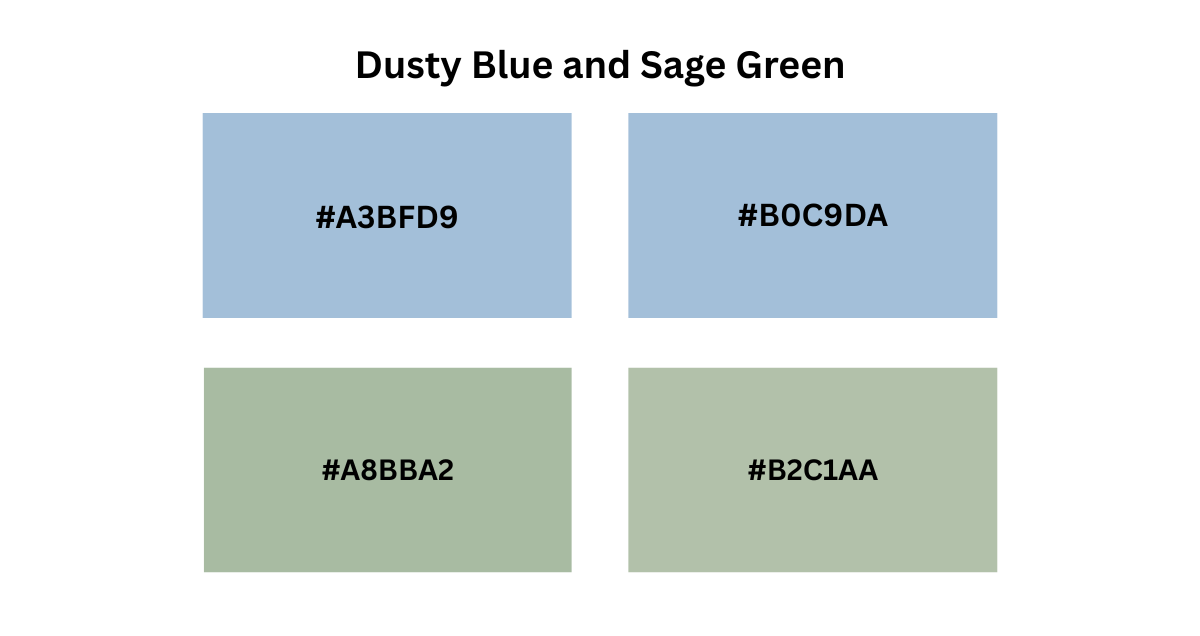 Dusty Blue and Sage Green
